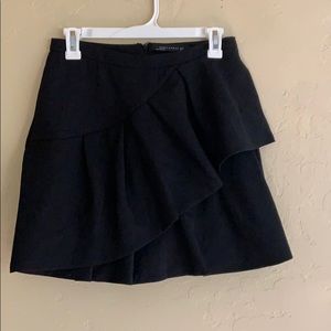 Zara black ruffle skirt